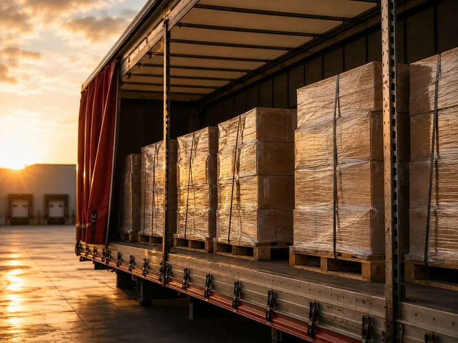 Remolque Transporte TKT cargado para ruta a Portugal